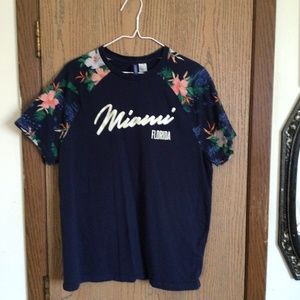 Floral Miami Florida tee